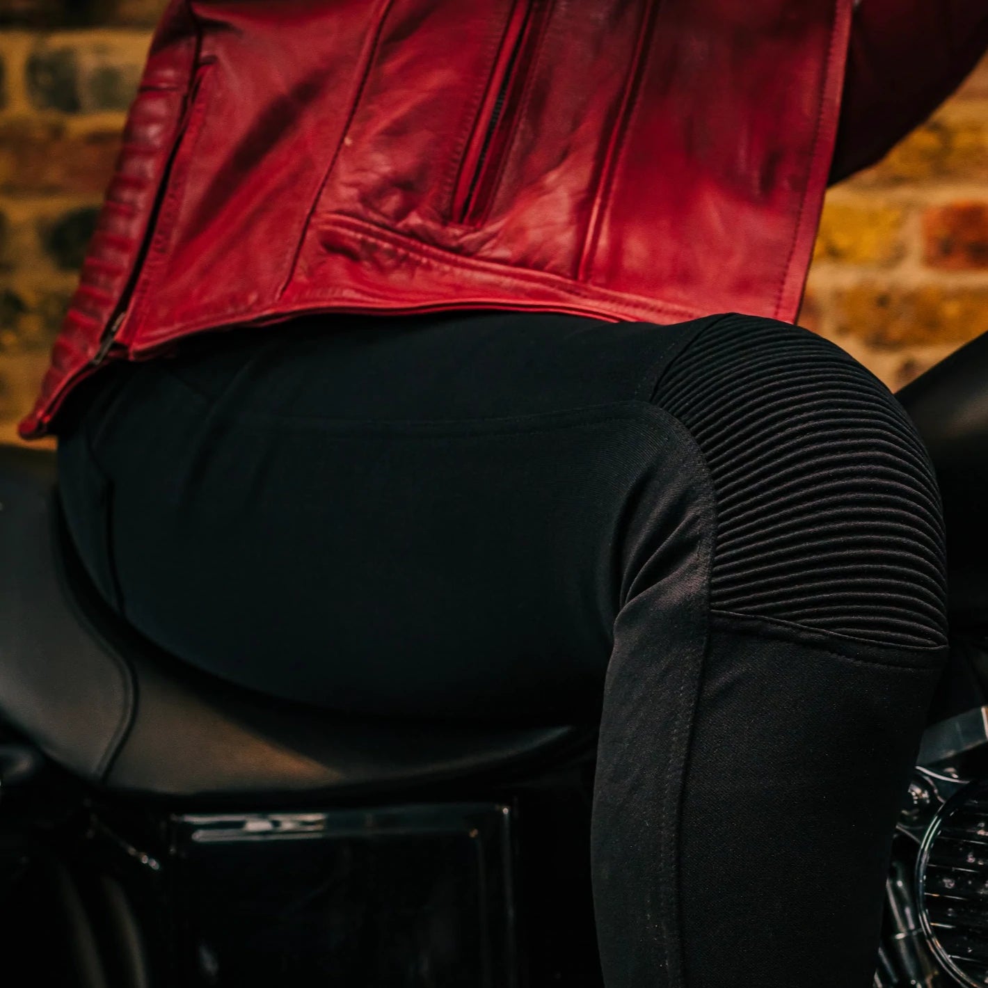 Motogirl - Ribbed motorcycle legging - Biker Outfit